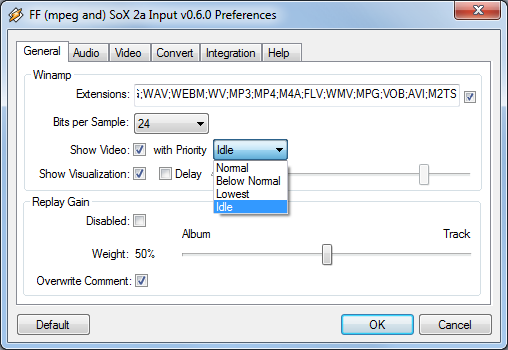 winamp codec tillgänglig för mp4